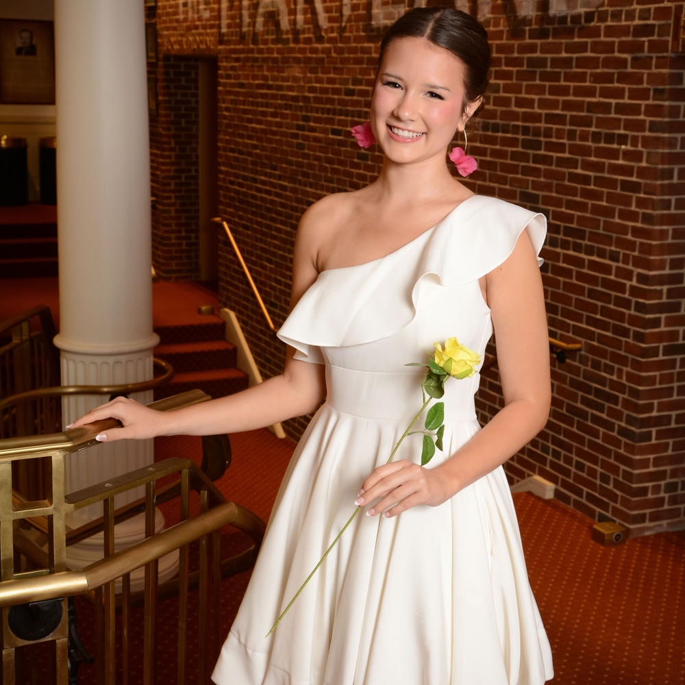Elegant One-Shoulder White Dress